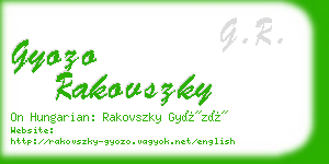 gyozo rakovszky business card